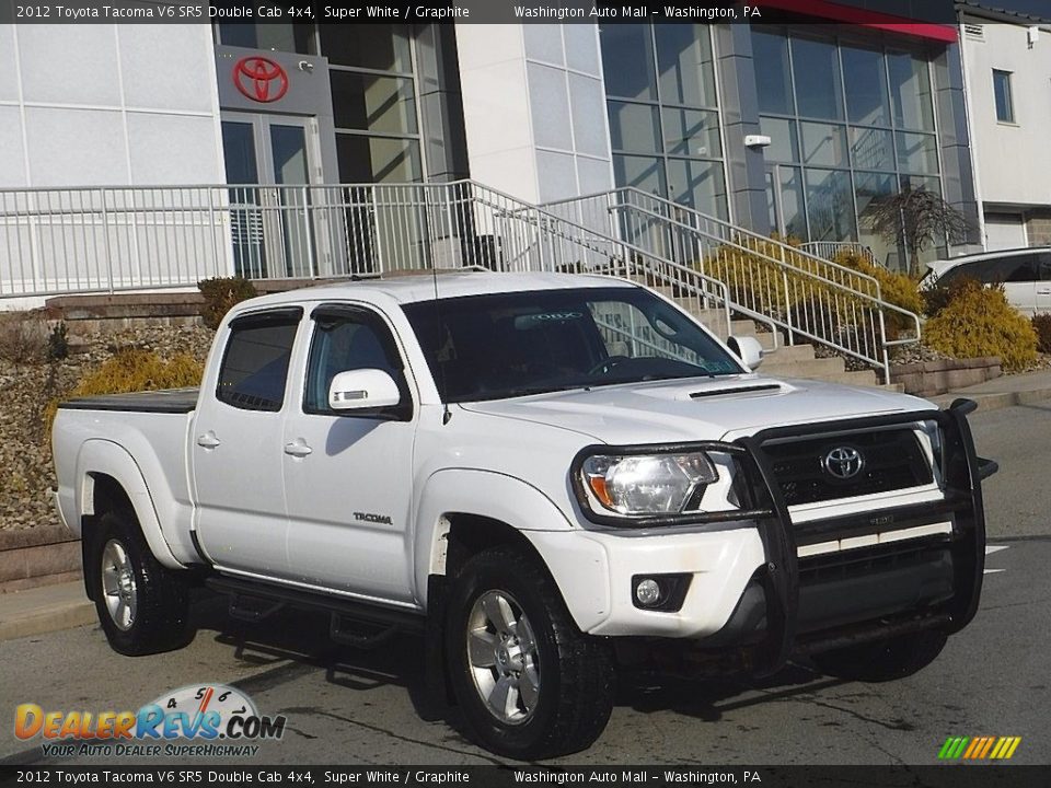 2012 Toyota Tacoma V6 SR5 Double Cab 4x4 Super White / Graphite Photo #1