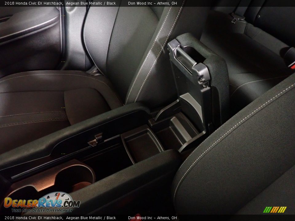 2018 Honda Civic EX Hatchback Aegean Blue Metallic / Black Photo #34