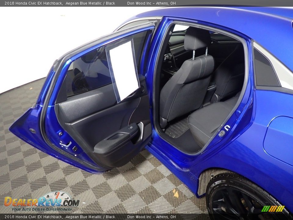 2018 Honda Civic EX Hatchback Aegean Blue Metallic / Black Photo #35