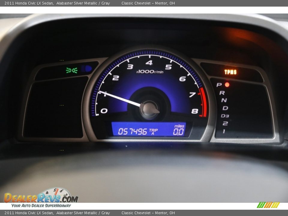 2011 Honda Civic LX Sedan Alabaster Silver Metallic / Gray Photo #8