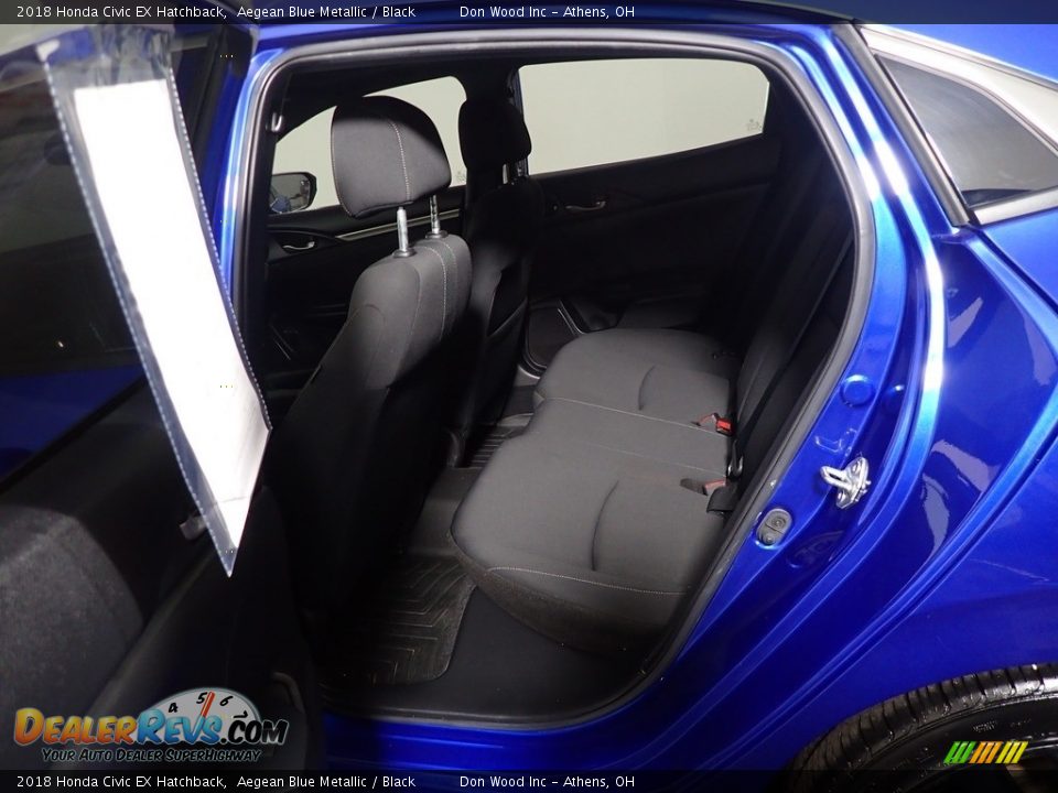 2018 Honda Civic EX Hatchback Aegean Blue Metallic / Black Photo #36
