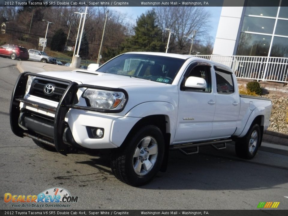 2012 Toyota Tacoma V6 SR5 Double Cab 4x4 Super White / Graphite Photo #12