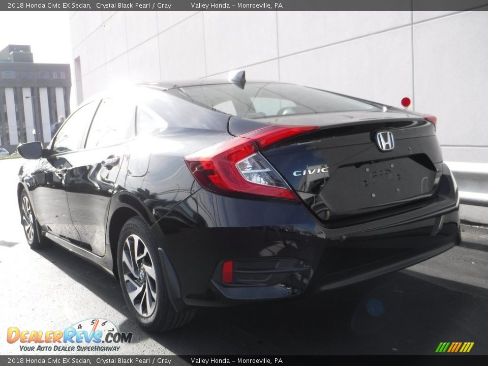 2018 Honda Civic EX Sedan Crystal Black Pearl / Gray Photo #8