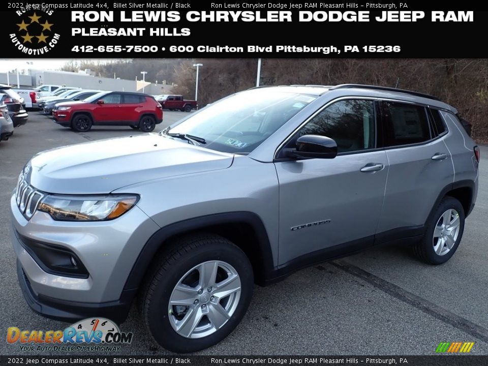 2022 Jeep Compass Latitude 4x4 Billet Silver Metallic / Black Photo #1