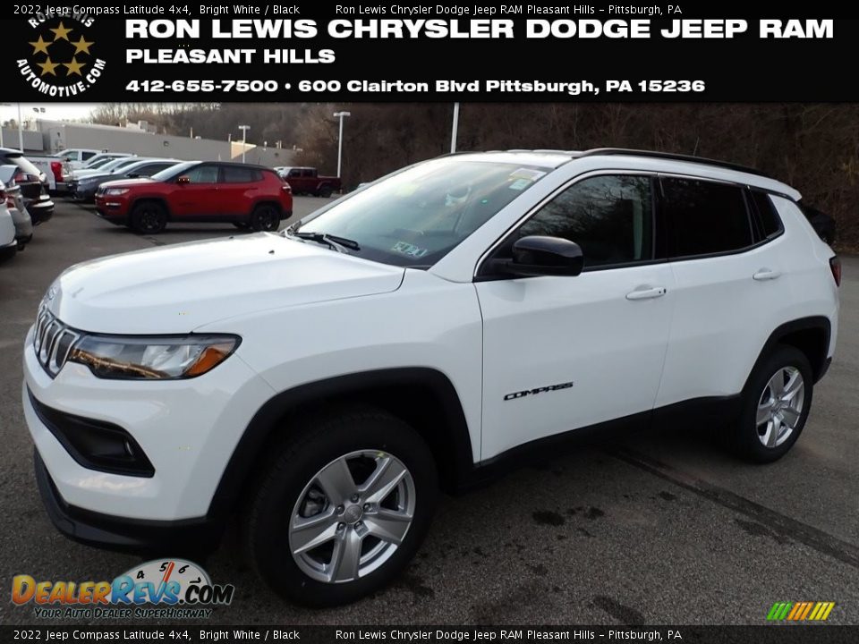 2022 Jeep Compass Latitude 4x4 Bright White / Black Photo #1