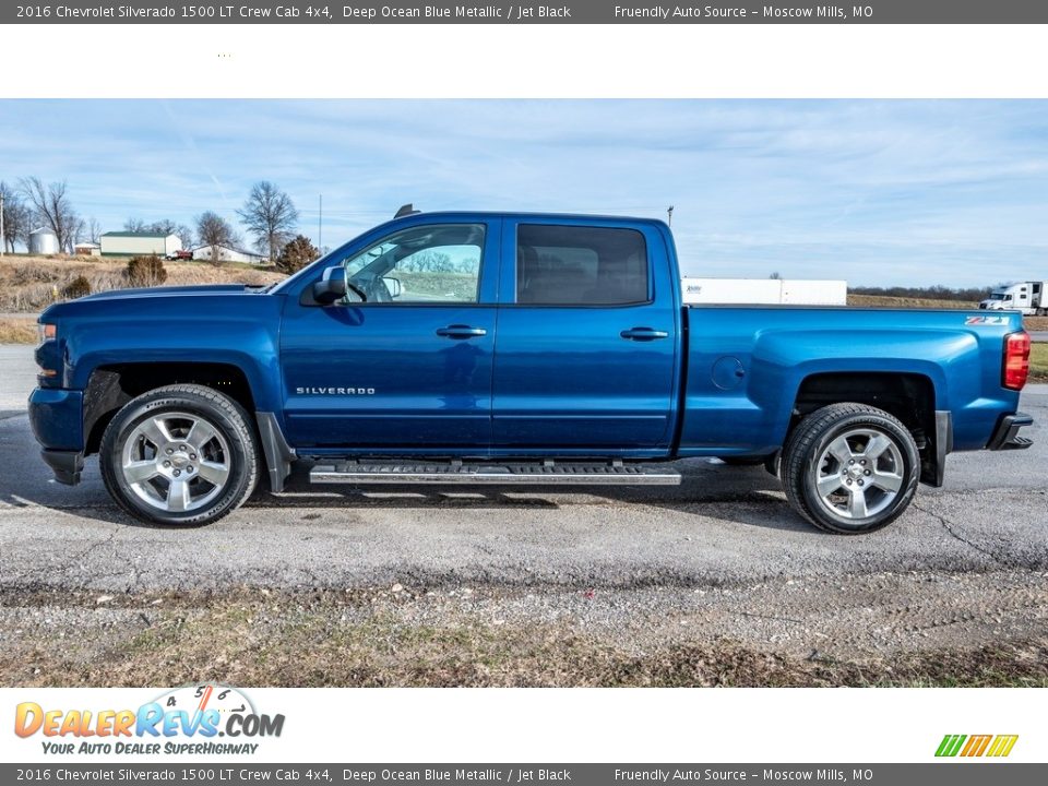 2016 Chevrolet Silverado 1500 LT Crew Cab 4x4 Deep Ocean Blue Metallic / Jet Black Photo #7