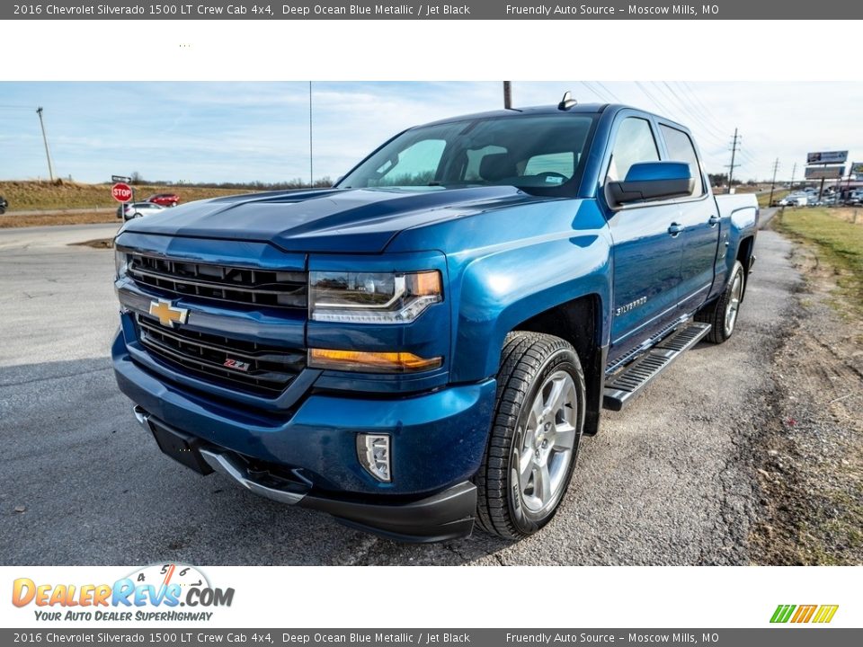 2016 Chevrolet Silverado 1500 LT Crew Cab 4x4 Deep Ocean Blue Metallic / Jet Black Photo #8