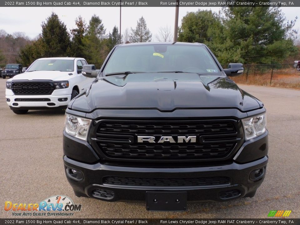 2022 Ram 1500 Big Horn Quad Cab 4x4 Diamond Black Crystal Pearl / Black Photo #2