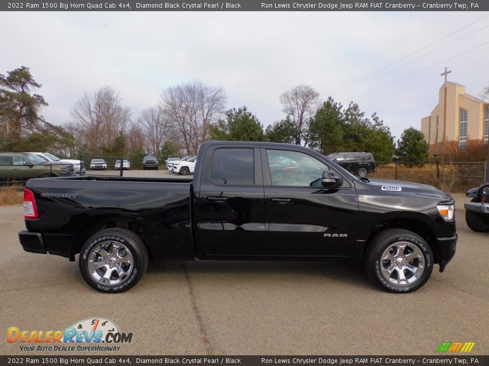Diamond Black Crystal Pearl 2022 Ram 1500 Big Horn Quad Cab 4x4 Photo #4
