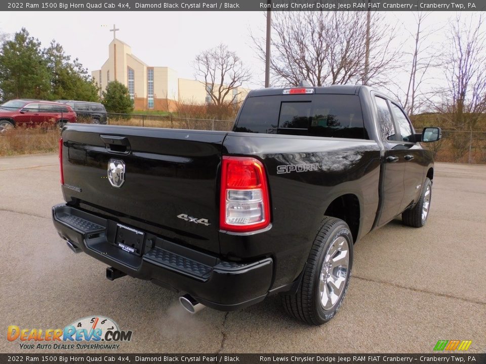2022 Ram 1500 Big Horn Quad Cab 4x4 Diamond Black Crystal Pearl / Black Photo #5