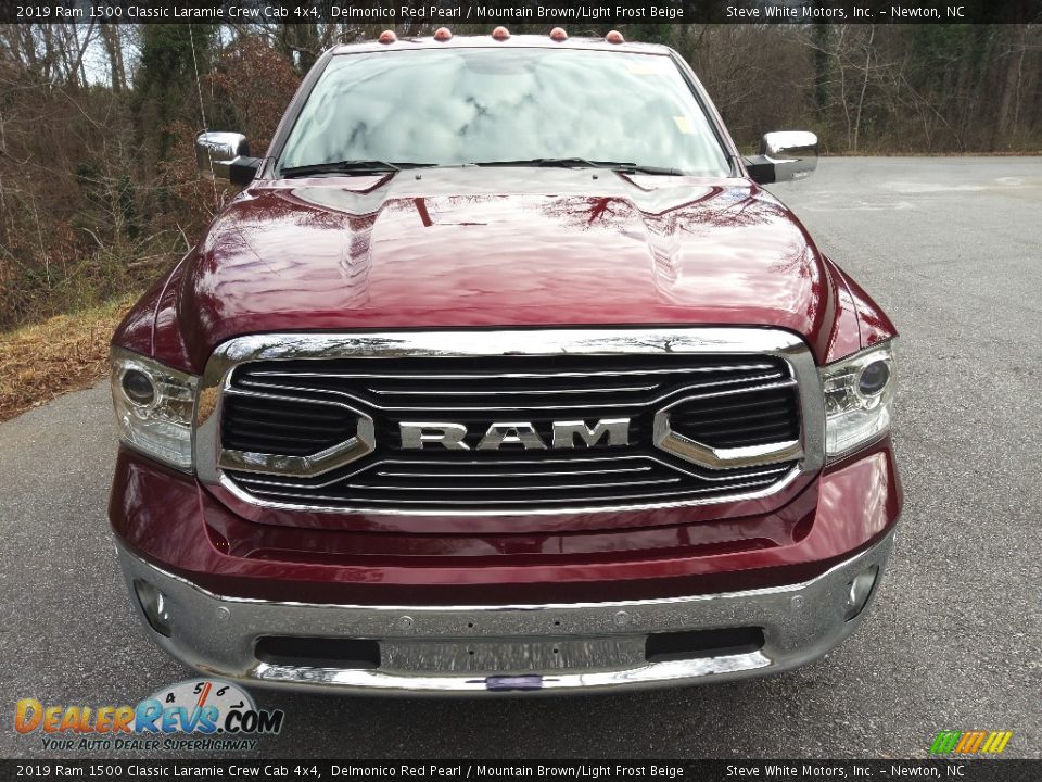 2019 Ram 1500 Classic Laramie Crew Cab 4x4 Delmonico Red Pearl / Mountain Brown/Light Frost Beige Photo #3