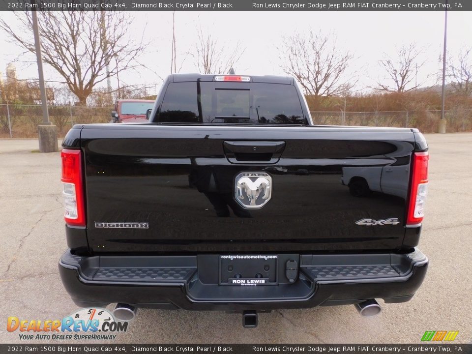2022 Ram 1500 Big Horn Quad Cab 4x4 Diamond Black Crystal Pearl / Black Photo #6