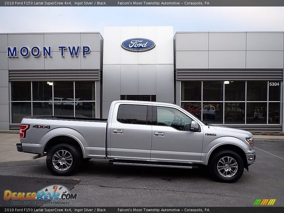 2019 Ford F150 Lariat SuperCrew 4x4 Ingot Silver / Black Photo #1