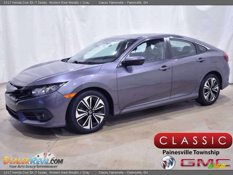 2017 Honda Civic EX-T Sedan Modern Steel Metallic / Gray Photo #1