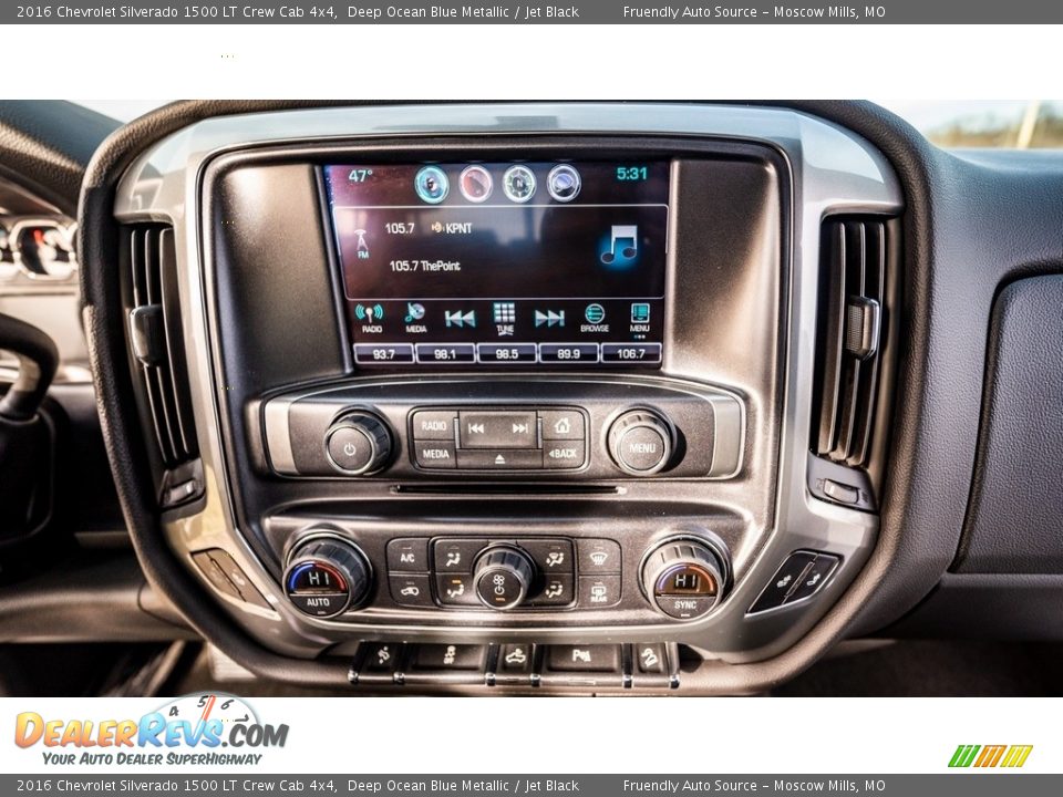 2016 Chevrolet Silverado 1500 LT Crew Cab 4x4 Deep Ocean Blue Metallic / Jet Black Photo #27