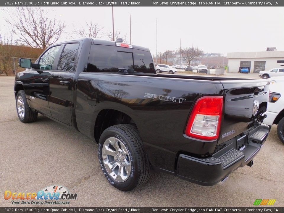 2022 Ram 1500 Big Horn Quad Cab 4x4 Diamond Black Crystal Pearl / Black Photo #8