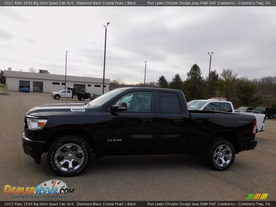 2022 Ram 1500 Big Horn Quad Cab 4x4 Diamond Black Crystal Pearl / Black Photo #9