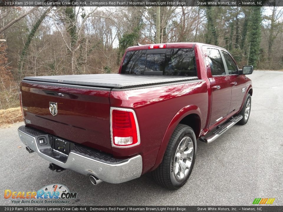 2019 Ram 1500 Classic Laramie Crew Cab 4x4 Delmonico Red Pearl / Mountain Brown/Light Frost Beige Photo #6