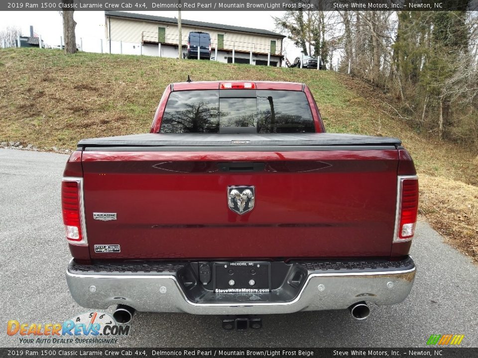 2019 Ram 1500 Classic Laramie Crew Cab 4x4 Delmonico Red Pearl / Mountain Brown/Light Frost Beige Photo #7