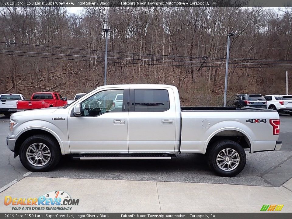 2019 Ford F150 Lariat SuperCrew 4x4 Ingot Silver / Black Photo #5