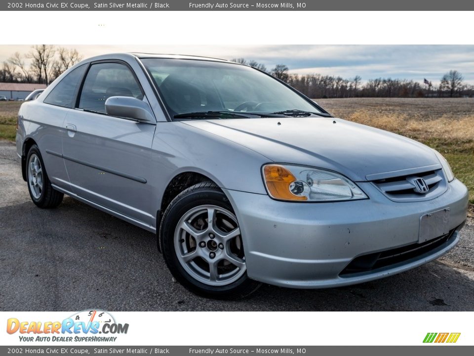 Satin Silver Metallic 2002 Honda Civic EX Coupe Photo #1