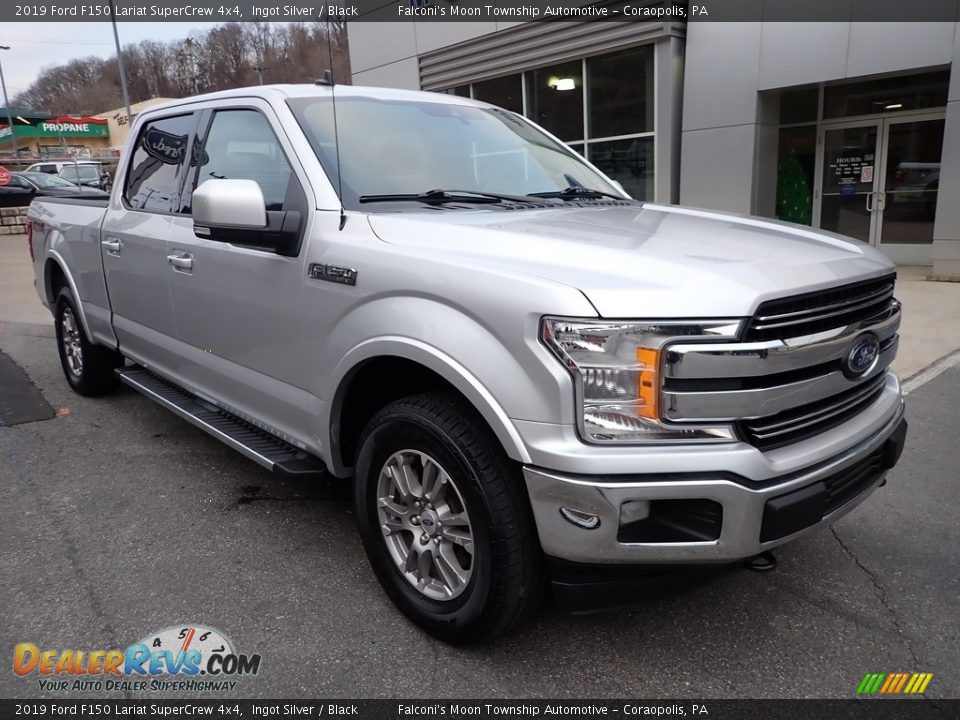 2019 Ford F150 Lariat SuperCrew 4x4 Ingot Silver / Black Photo #8
