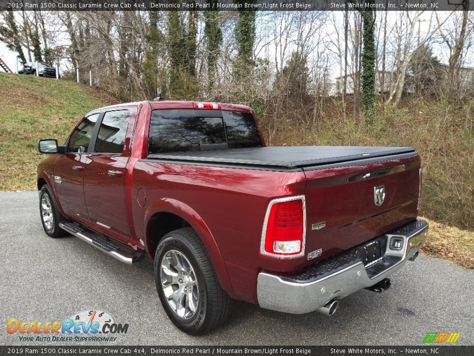 2019 Ram 1500 Classic Laramie Crew Cab 4x4 Delmonico Red Pearl / Mountain Brown/Light Frost Beige Photo #10