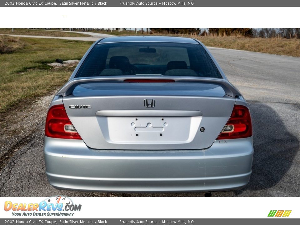 2002 Honda Civic EX Coupe Satin Silver Metallic / Black Photo #5