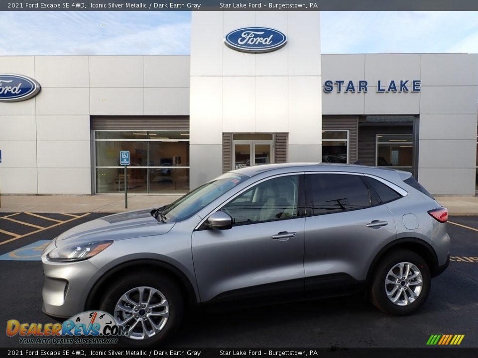 2021 Ford Escape SE 4WD Iconic Silver Metallic / Dark Earth Gray Photo #1