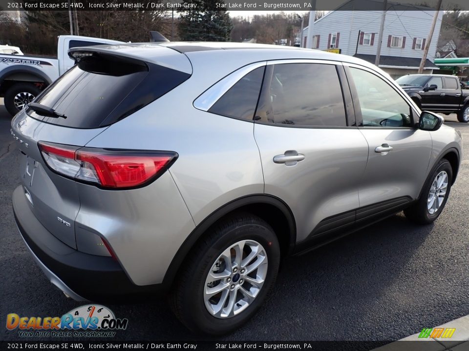 2021 Ford Escape SE 4WD Iconic Silver Metallic / Dark Earth Gray Photo #6