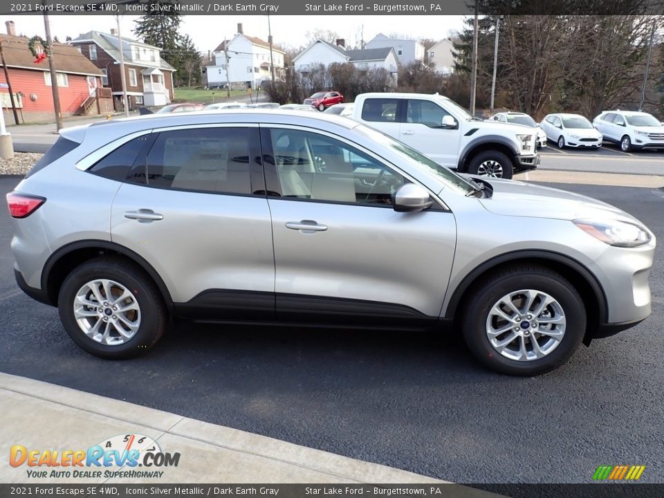 Iconic Silver Metallic 2021 Ford Escape SE 4WD Photo #7