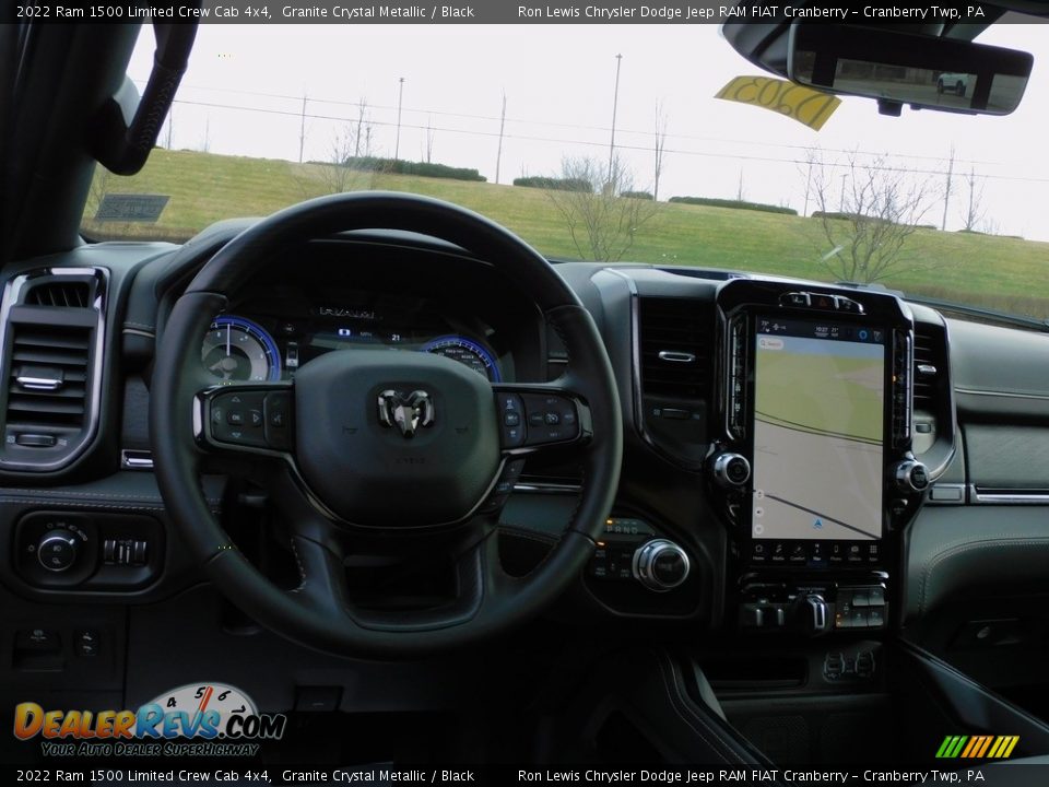 2022 Ram 1500 Limited Crew Cab 4x4 Granite Crystal Metallic / Black Photo #13