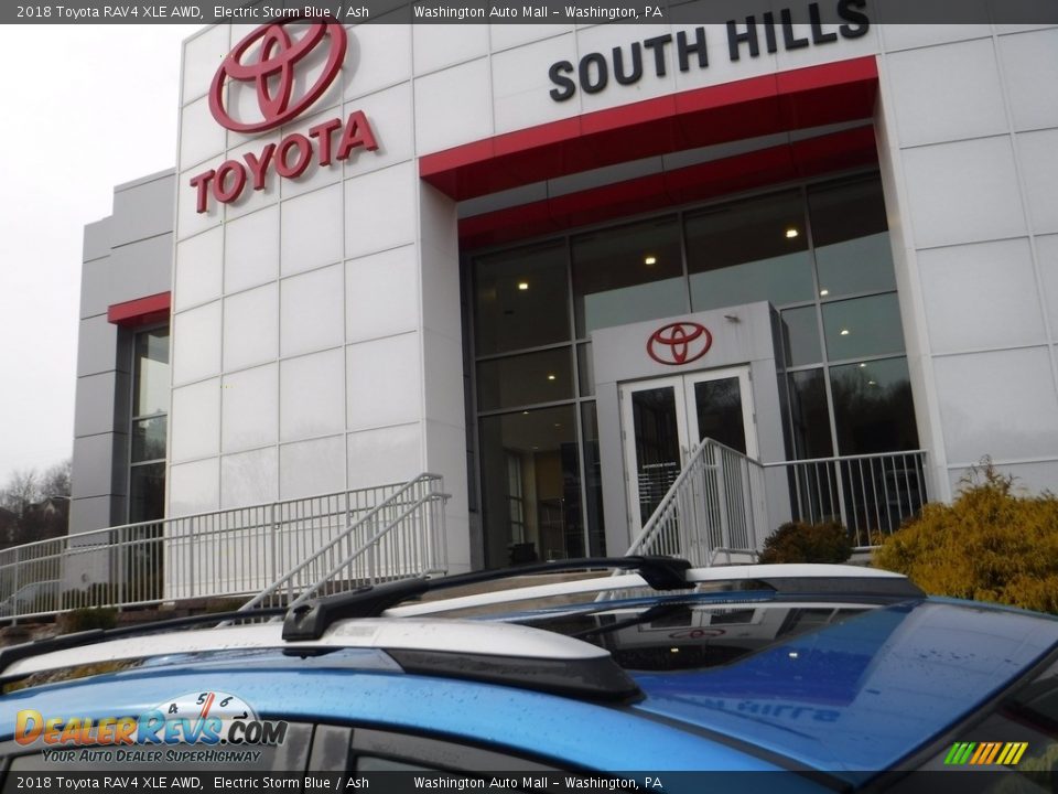 2018 Toyota RAV4 XLE AWD Electric Storm Blue / Ash Photo #3