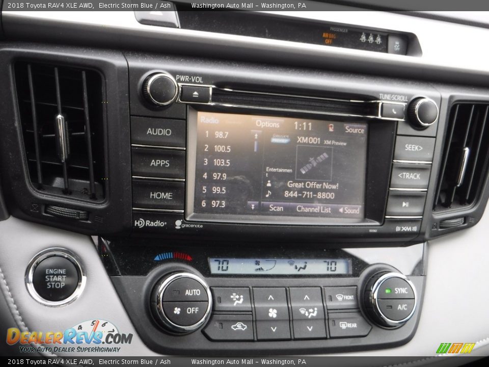 2018 Toyota RAV4 XLE AWD Electric Storm Blue / Ash Photo #4