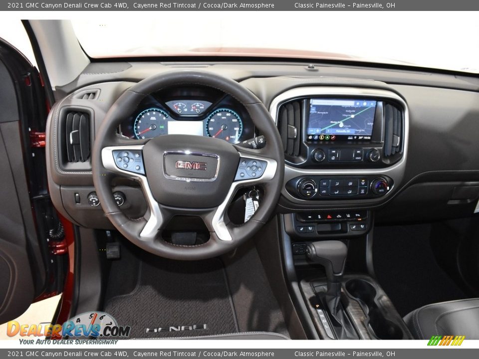 2021 GMC Canyon Denali Crew Cab 4WD Cayenne Red Tintcoat / Cocoa/Dark Atmosphere Photo #10