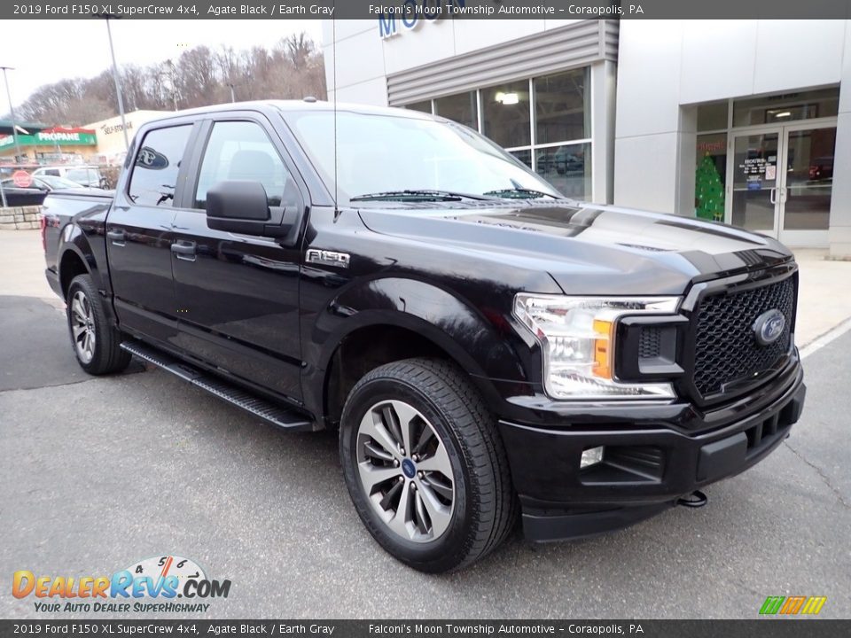 2019 Ford F150 XL SuperCrew 4x4 Agate Black / Earth Gray Photo #8