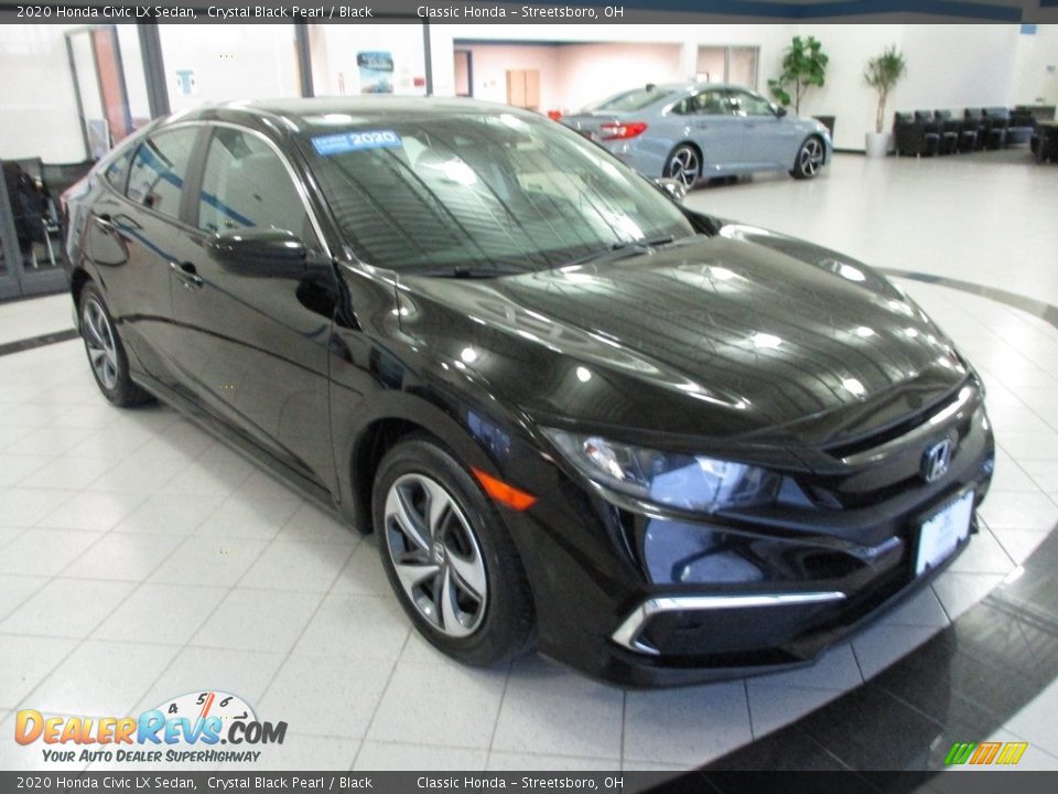 2020 Honda Civic LX Sedan Crystal Black Pearl / Black Photo #3