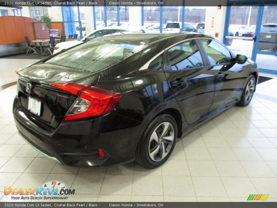 2020 Honda Civic LX Sedan Crystal Black Pearl / Black Photo #7