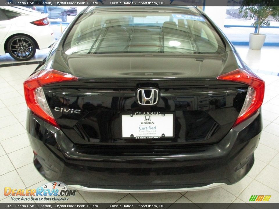 2020 Honda Civic LX Sedan Crystal Black Pearl / Black Photo #8