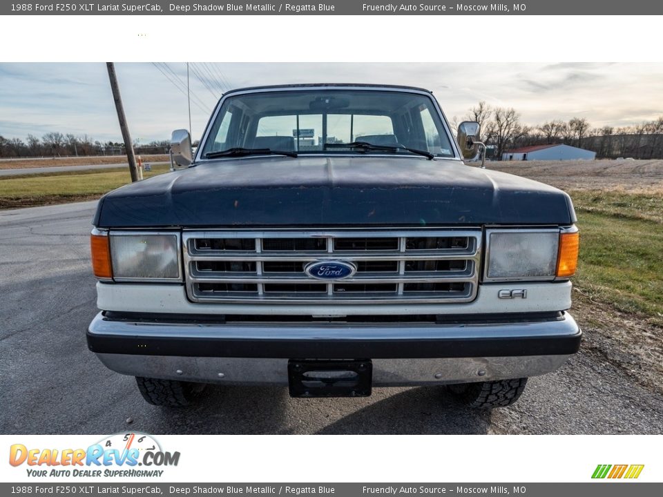 Deep Shadow Blue Metallic 1988 Ford F250 XLT Lariat SuperCab Photo #9