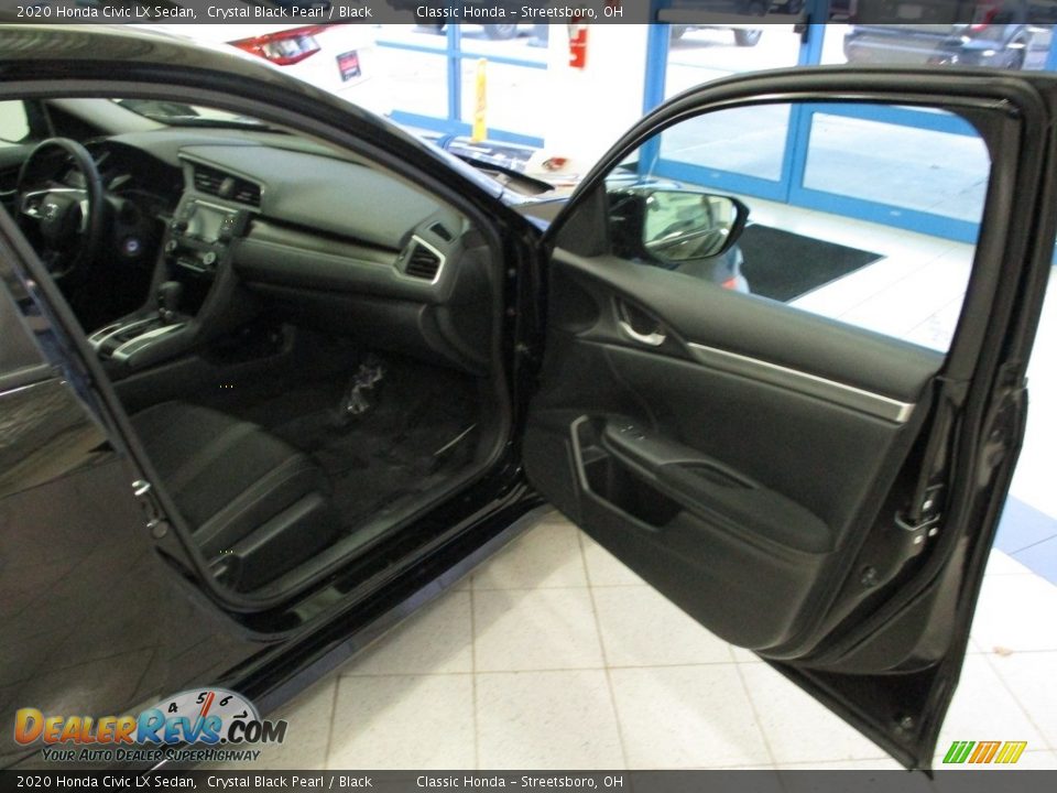 2020 Honda Civic LX Sedan Crystal Black Pearl / Black Photo #16