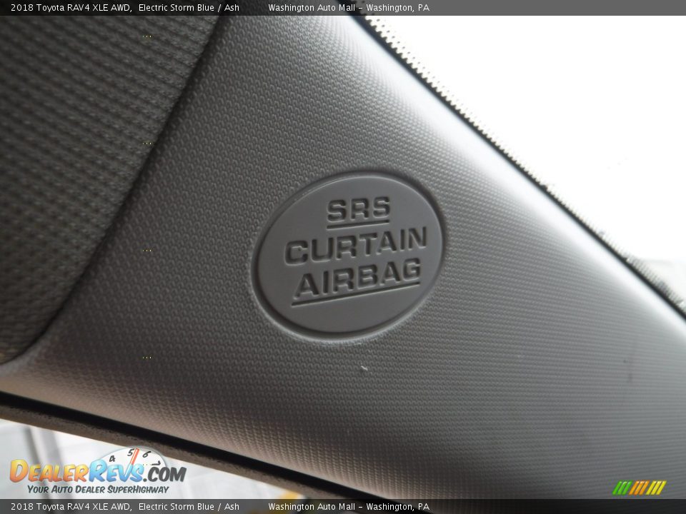 2018 Toyota RAV4 XLE AWD Electric Storm Blue / Ash Photo #24