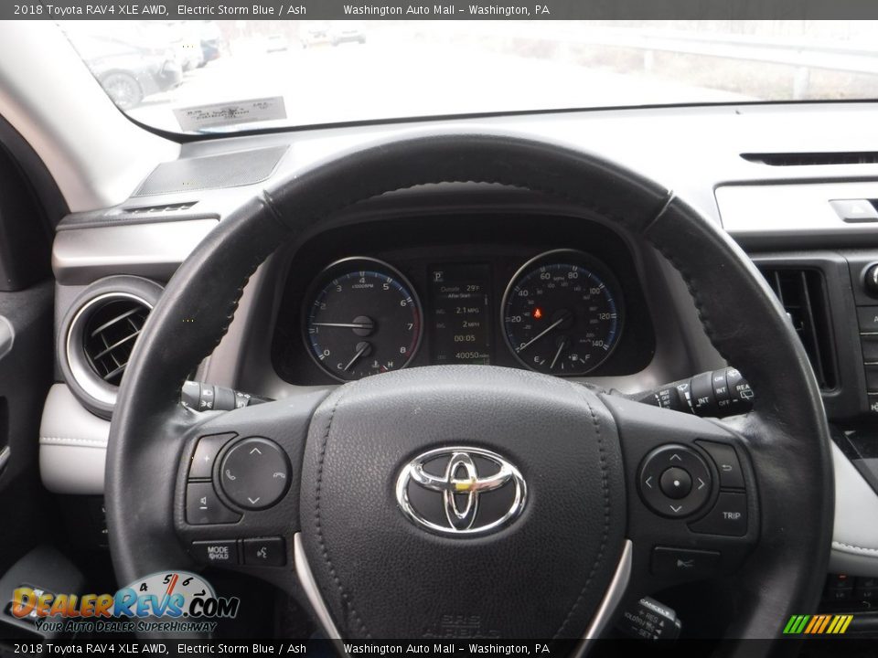 2018 Toyota RAV4 XLE AWD Electric Storm Blue / Ash Photo #25