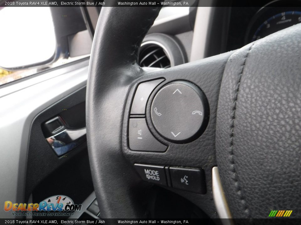 2018 Toyota RAV4 XLE AWD Electric Storm Blue / Ash Photo #26