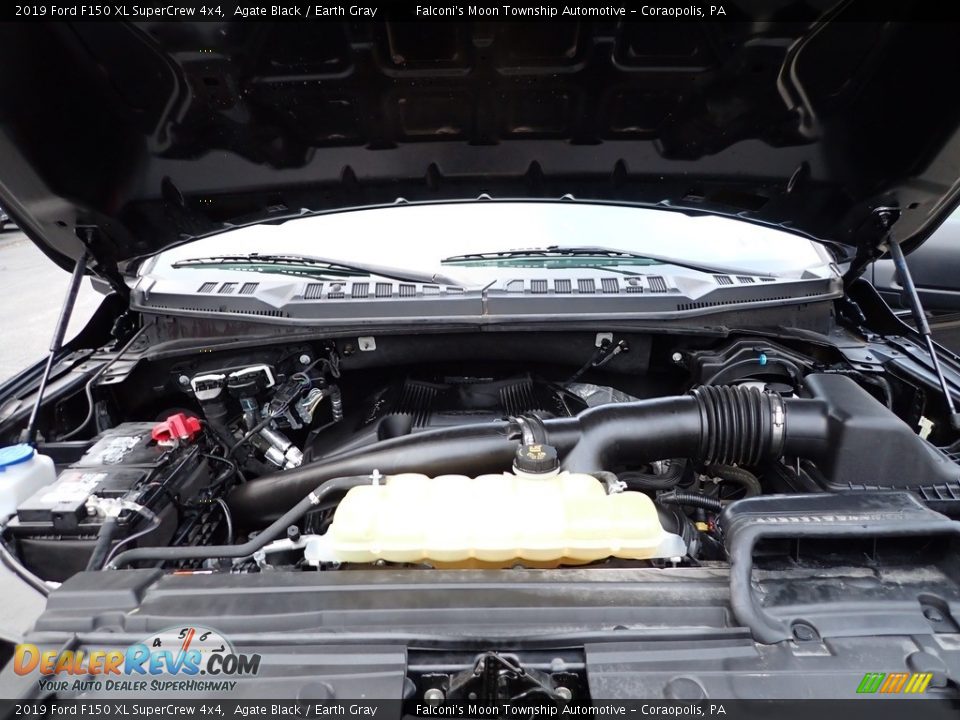 2019 Ford F150 XL SuperCrew 4x4 Agate Black / Earth Gray Photo #29