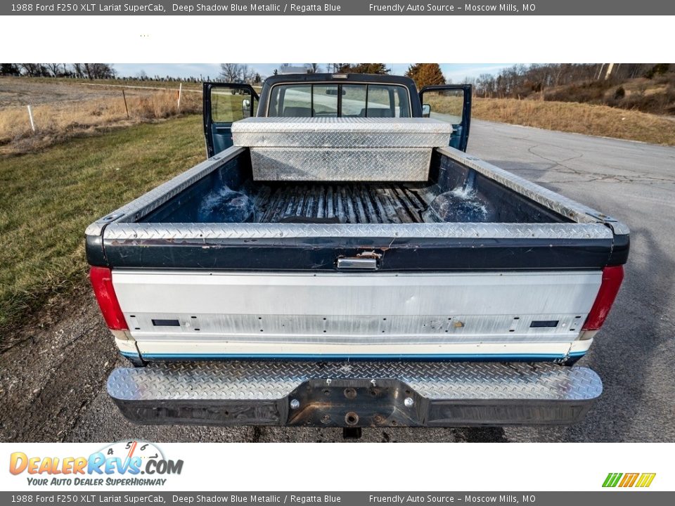 1988 Ford F250 XLT Lariat SuperCab Deep Shadow Blue Metallic / Regatta Blue Photo #22