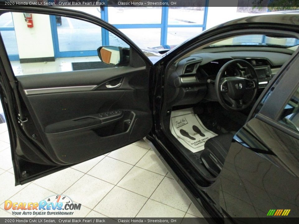 2020 Honda Civic LX Sedan Crystal Black Pearl / Black Photo #26