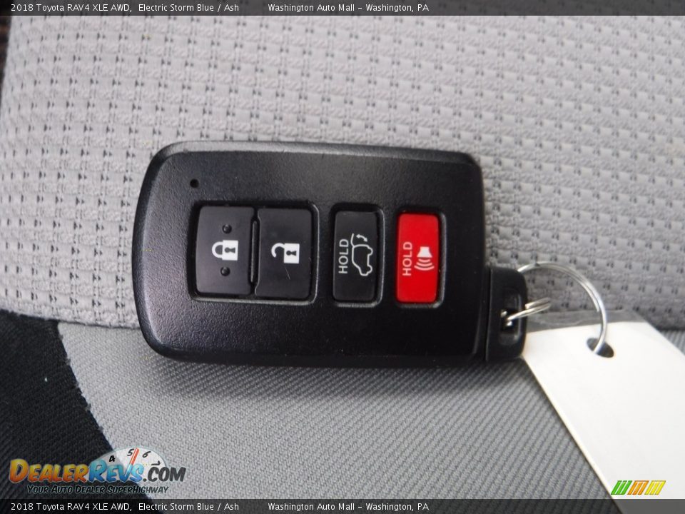 2018 Toyota RAV4 XLE AWD Electric Storm Blue / Ash Photo #32