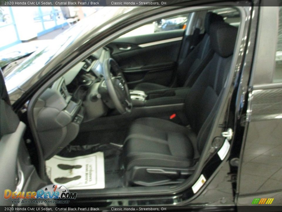 2020 Honda Civic LX Sedan Crystal Black Pearl / Black Photo #27