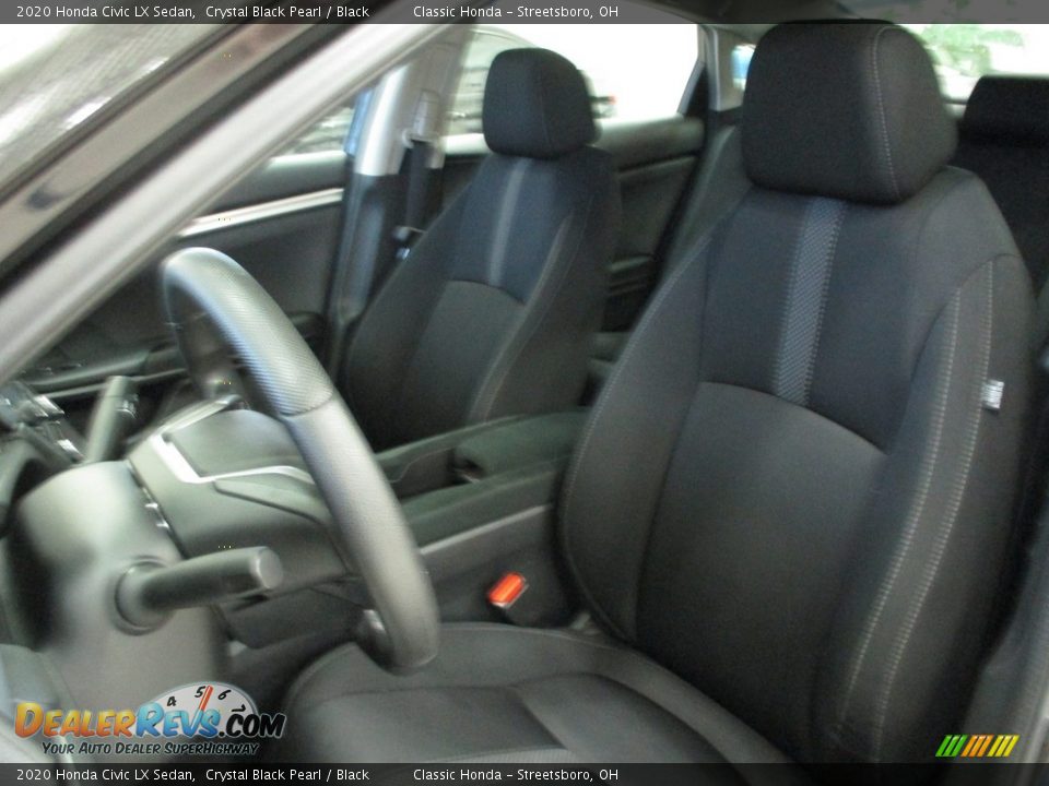 2020 Honda Civic LX Sedan Crystal Black Pearl / Black Photo #28